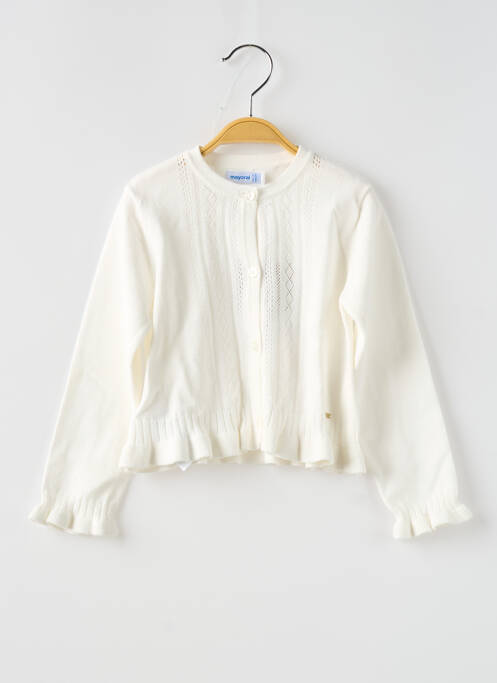 Vestă cu mâneci lungi alb MAYORAL fată