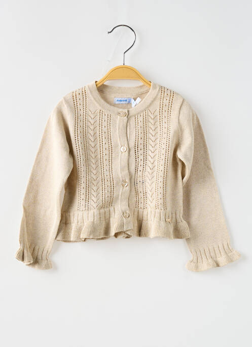 Vestă cu mâneci lungi auriu MAYORAL fată