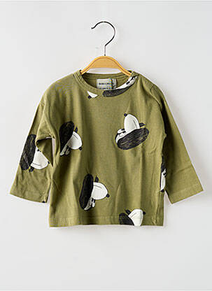 Tricou imprimeu fantezie mâneci lungi verde BOBO CHOSES băiat