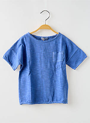 Tricou croială dreaptă mâneci scurte albastru BUHO băiat
