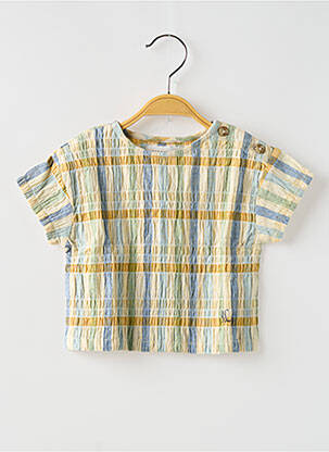 Tricou croială dreaptă mâneci scurte bej BOBO CHOSES copil