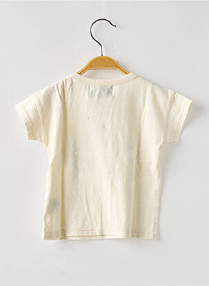 Tricou croială dreaptă mâneci scurte bej BOBO CHOSES băiat