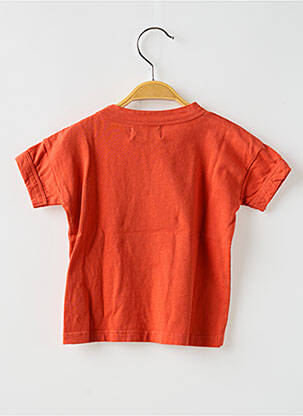 Tricou croială dreaptă mâneci scurte portocalie BOBO CHOSES băiat
