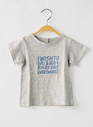 Tricou croială dreaptă mâneci scurte gri LOUIS*LOUISE garcon