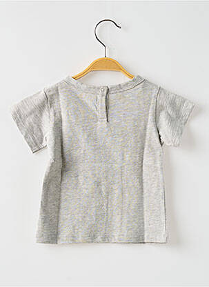 Tricou croială dreaptă mâneci scurte gri LOUIS*LOUISE băiat