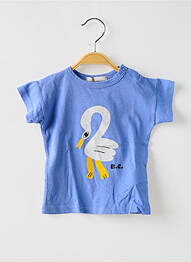 Tricou croială dreaptă mâneci scurte albastru BOBO CHOSES copil