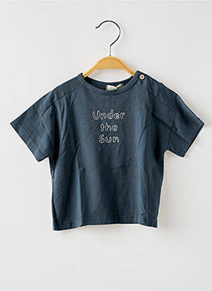 Tricou croială dreaptă mâneci scurte gri BUHO băiat