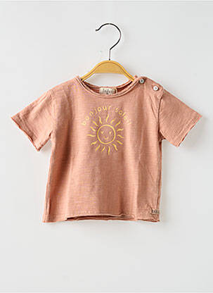 Tricou croială dreaptă mâneci scurte roz BUHO copil