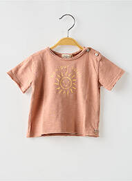 Tricou croială dreaptă mâneci scurte roz BUHO copil
