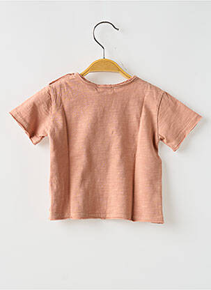 Tricou croială dreaptă mâneci scurte roz BUHO copil