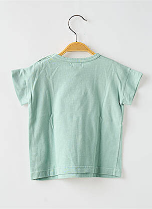 Tricou croială dreaptă mâneci scurte verde BUHO băiat