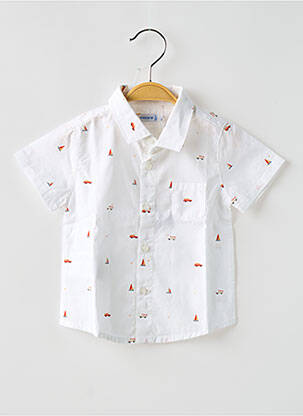 Cămașă cu mâneci scurte alb MAYORAL băiat