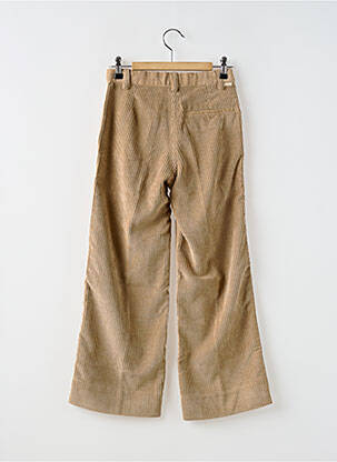 Pantalon evazat buzunare bej BELLEROSE fată