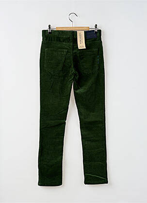 Pantalon slim închidere cu fermoar sub clapetă cu nasturi verde SCOTCH & SODA fată