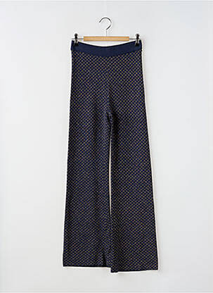 Pantalon evazat imprimeu fantezie talie elastică albastru SCOTCH & SODA fată