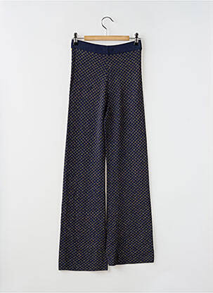 Pantalon evazat imprimeu fantezie talie elastică albastru SCOTCH & SODA fată