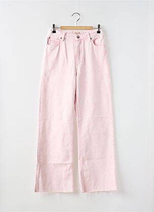Pantalon evazat buzunare roz BELLEROSE fată