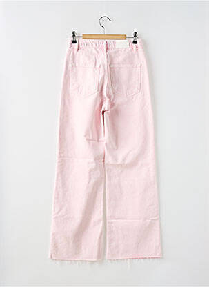 Pantalon evazat buzunare roz BELLEROSE fată