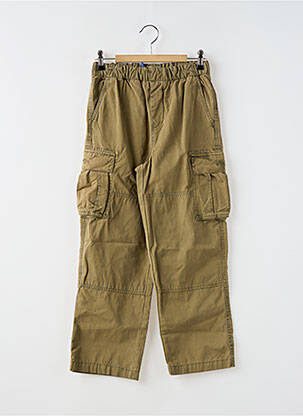 Pantalon cargo croială dreaptă talie elastică verde BELLEROSE băiat