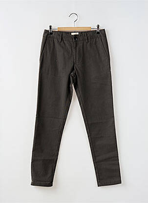 Pantalon slim închidere cu fermoar sub clapetă cu nasturi verde BELLEROSE băiat