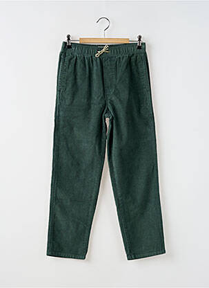 Pantalon drept închidere cu legături de legat talie elastică verde BELLEROSE băiat