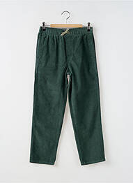 Pantalon drept închidere cu legături de legat talie elastică verde BELLEROSE băiat