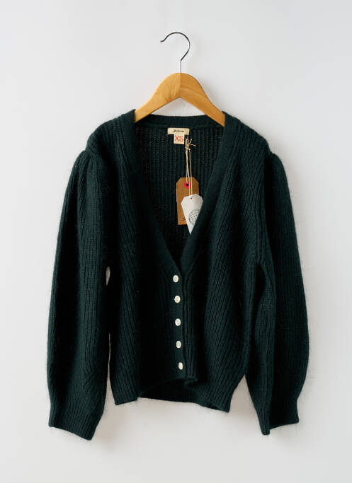 Vestă cu mâneci lungi verde BELLEROSE fată