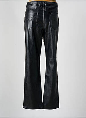 Pantalon drept țesătură poplin mărime normală negru BARILOCHE femeie