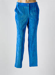 Pantalon chino închidere cu fermoar sub clapetă cu nasturi talie înaltă albastru BARILOCHE femeie