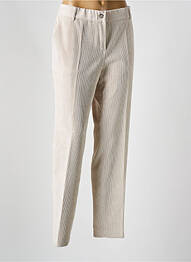 Pantalon chino închidere cu fermoar sub clapetă cu nasturi talie înaltă bej BARILOCHE femeie