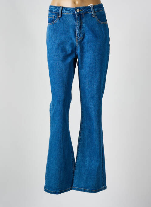 Blugi cu croială evazată albastru CINDY.H femeie