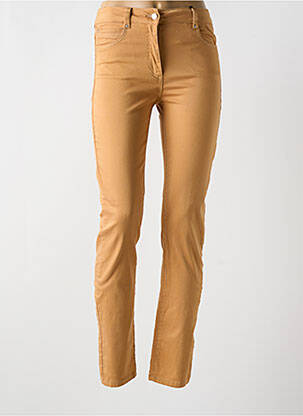 Pantalon slim maro JULIE GUERLANDE femeie