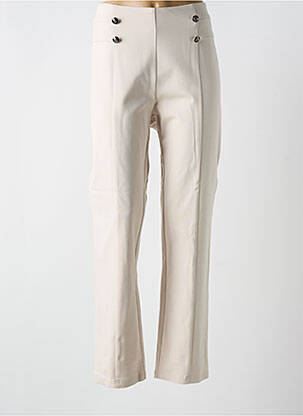 Pantalon drept elasticitate mărime normală bej ESTEL COLLECTION femeie