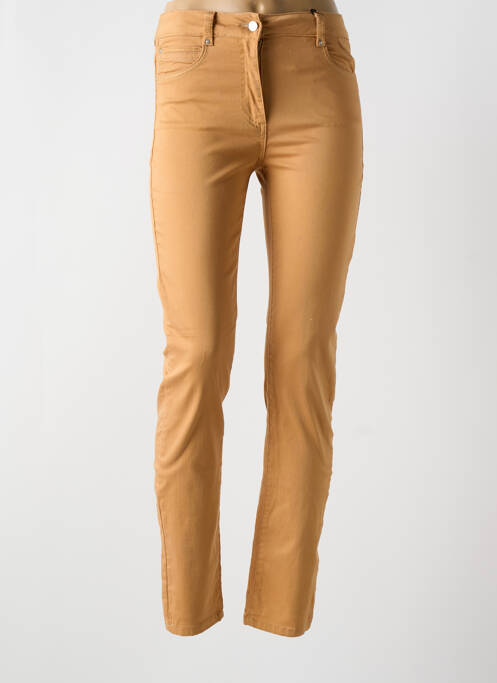 Pantalon slim maro JULIE GUERLANDE femeie