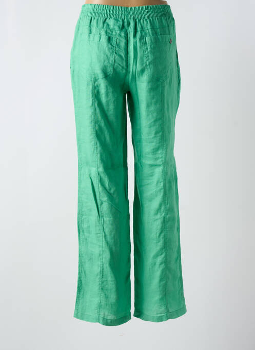 Pantalon drept talie elastică mărime normală verde BARBARA LEBEK femme