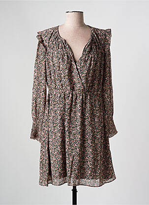 Rochie midi imprimeu floral mâneci lungi roz CHATTAWAK femeie