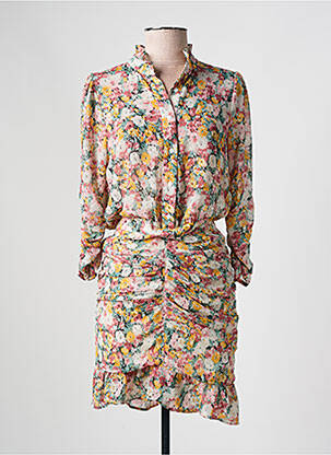 Rochie midi imprimeu floral mâneci lungi verde CHATTAWAK femeie