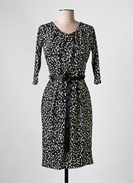 Rochie midi mâneci 3/4 mâneci 3/4 negru JULIE GUERLANDE femme