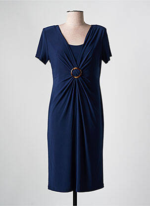 Rochie midi mâneci scurte mâneci scurte albastru ARONA femeie