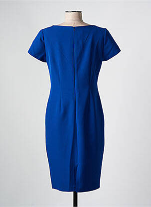 Rochie midi mâneci scurte mâneci scurte albastru ESTEL COLLECTION femeie