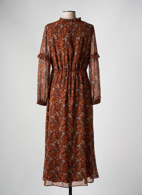 Rochie lungă maro C'EST BEAU LA VIE femeie