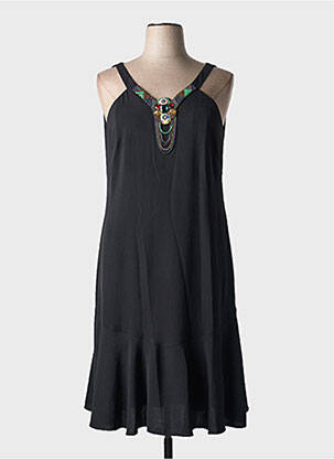 Rochie midi fără mâneci fără mâneci negru ESTEL COLLECTION femeie