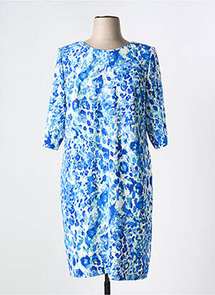 Rochie midi mâneci 3/4 mâneci 3/4 albastru ARONA femeie