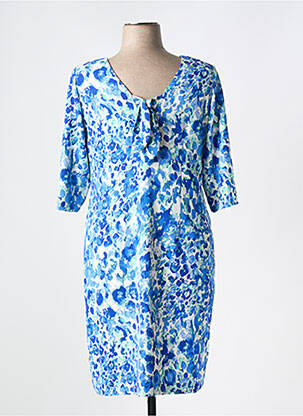 Rochie midi mâneci 3/4 mâneci 3/4 albastru ARONA femeie