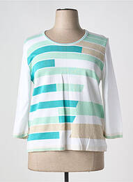 Pulover guler rotund mâneci 3/4 verde SAINT CHARLES femme