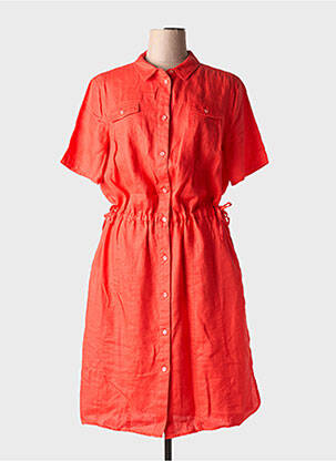 Rochie midi mâneci scurte mâneci scurte portocalie BARBARA LEBEK femeie