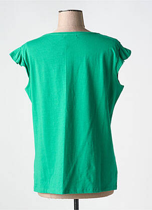 Tricou guler în v mâneci scurte verde BARILOCHE femeie