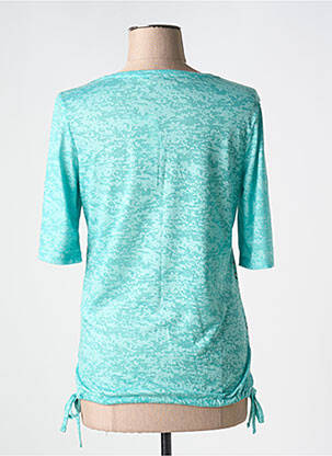 Tricou imprimeu fantezie mâneci scurte albastru BARBARA LEBEK femeie
