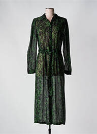 Rochie midi croială fluidă mâneci lungi verde GRACE & MILA femeie
