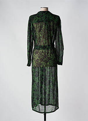Rochie midi croială fluidă mâneci lungi verde GRACE & MILA femeie